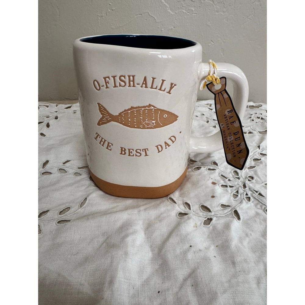 Rae Dunn O-FISH-ALLY THE BEST DAD mug